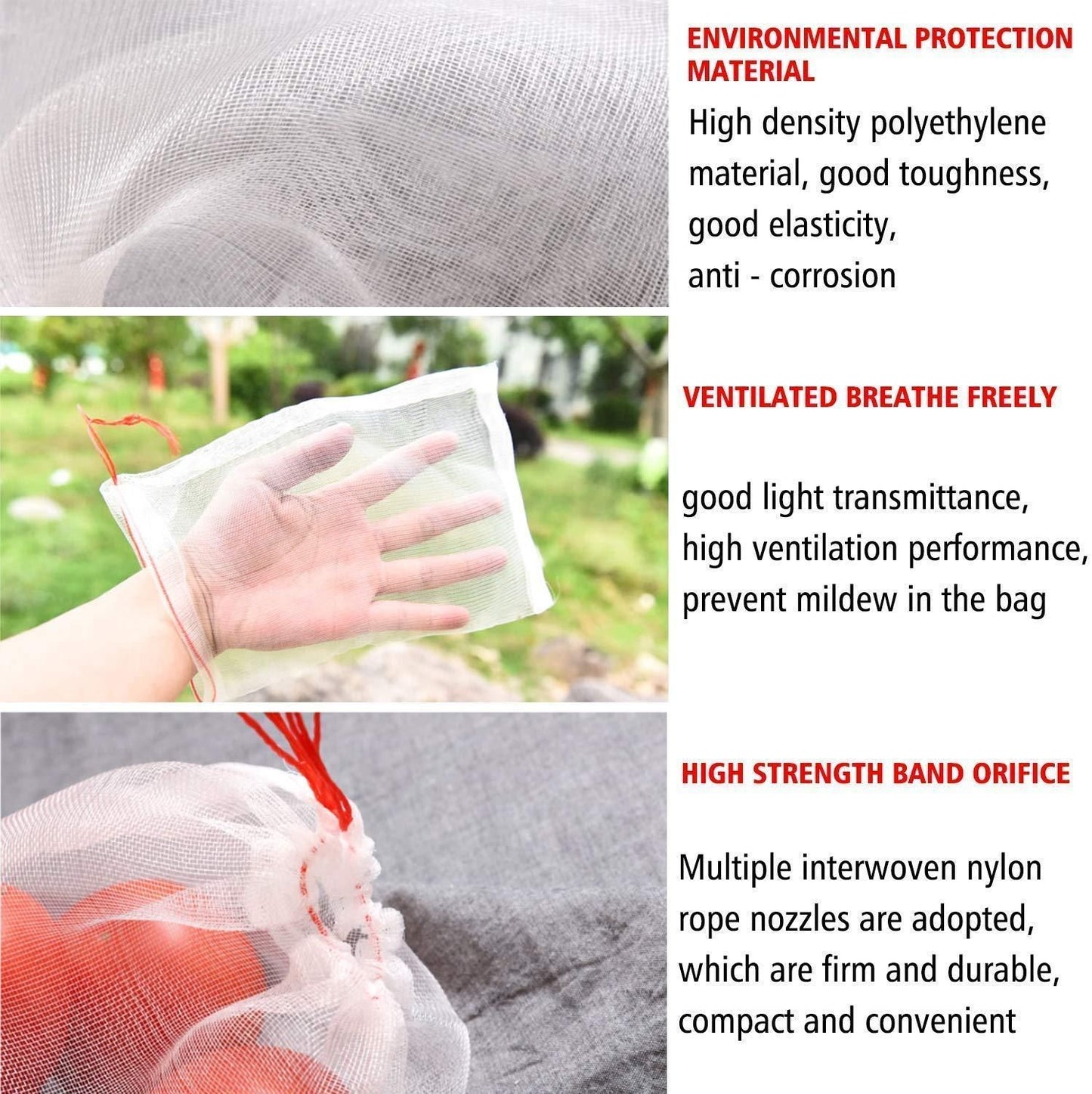 Fruit Protection Bags with Drawstring (Pack of 50)